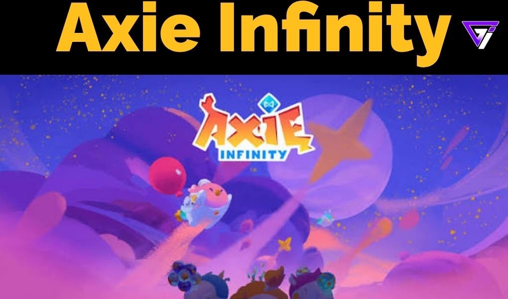 Axie Infinity artwork featuring the game logo and colourful fantasy scene