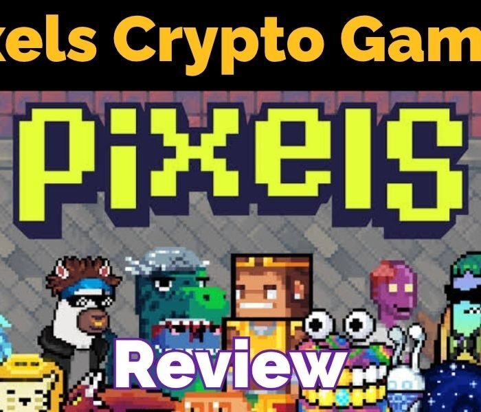 Pixels review featuring the game's pixel-art characters and farming MMO world