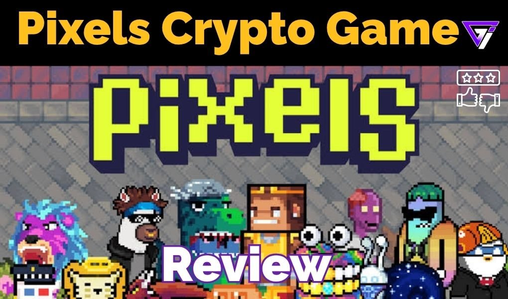 Pixels review featuring the game's pixel-art characters and farming MMO world