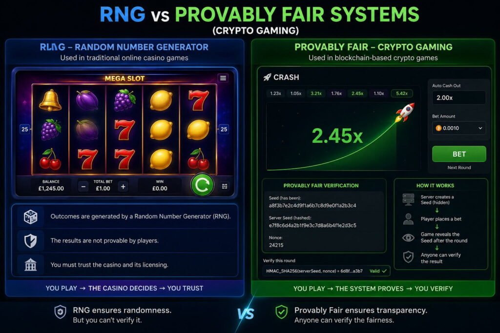 RNG VS Pravably Fair System